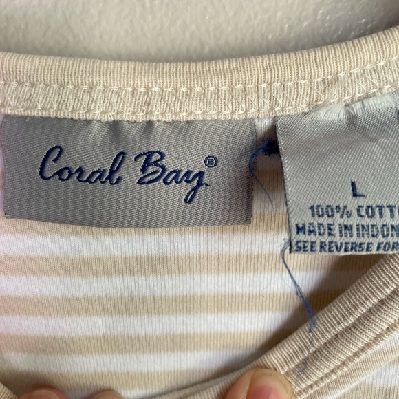 Coral Bay striped top with embroidered palm tree - Picture 3 of 7